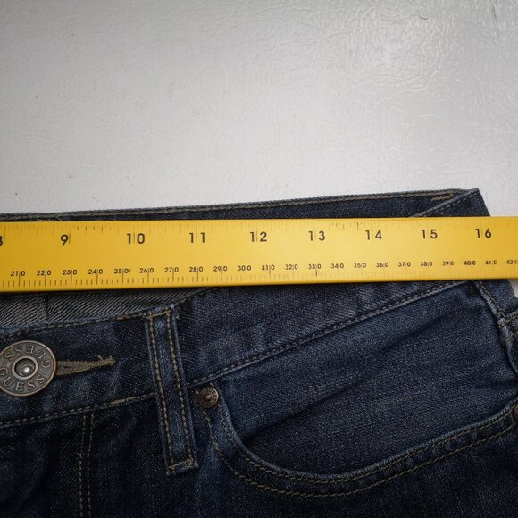 Guess Men's Size 33/32 Slim Straight Del Mar Fit Medium Wash Blue Jeans - Picture 12 of 14